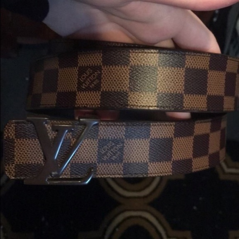 Brown an black Louis Vuitton belt